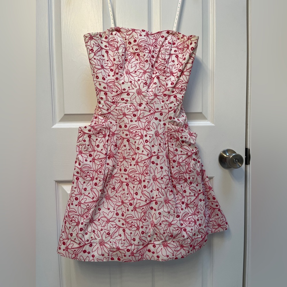 Lilly Pulitzer Red and White Floral Mini Dress
